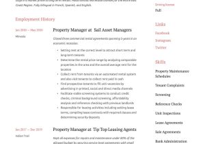 Sample Resume for A Property Caretaker Resort Caretaker Property Manager Resume & Writing Guide  18 Templates 2020