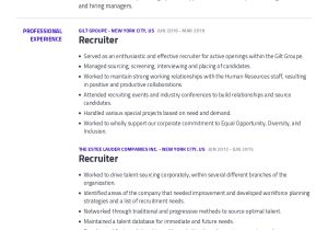Sample Resume for A Recruiter Position Recruiter Resume Example with Content Sample Craftmycv