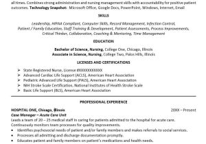 Sample Resume for A Rehab Manager Position Case Manager Resume Monster.com