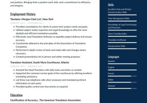 Sample Resume for A Sign Language Interpreter Translator Resume Examples & Writing Tips 2022 (free Guide)