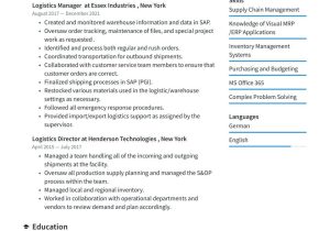 Sample Resume for A Terminal Manager Transport & Logistics Resume Examples & Writing Tips 2022 (free Guide)