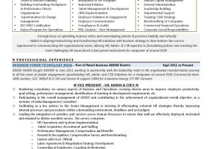 Sample Resume for A Vice President Position Transformation Of A Vp – Hr Resume