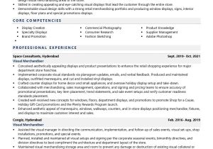 Sample Resume for A Visual Merchandising Visual Merchandiser Resume Examples & Template (with Job Winning Tips)