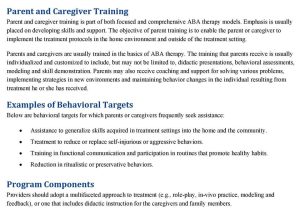Sample Resume for Aba Caregiver Sitter Provider Guide to the Early Intervention Program – Pdf Free Download