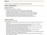 Sample Resume for Academic Advisor Position College Advisor Resume Samples