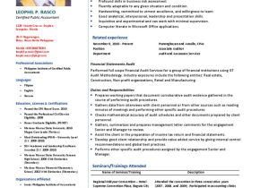 Sample Resume for Accountants In the Philippines Rasco, Leophil P. (resume) Pdf Certified Public Accountant …