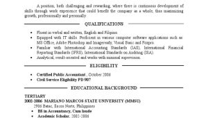 Sample Resume for Accountants In the Philippines Resume Sample Pdf Accounting Philippines
