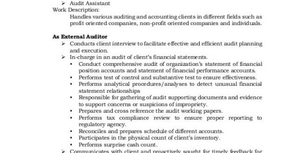 Sample Resume for Accounting Staff In the Philippines Resume 2015