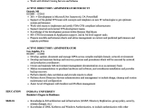 Sample Resume for Active Directory Administrator Active Directory Administrator Resume Samples
