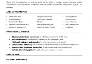 Sample Resume for Adjunct Professor Position Adjunct Professor Resume Sample