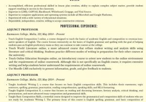 Sample Resume for Adjunct Teaching Position Adjunct Professor Resume Sample & Template 2022 Resumes Bot …