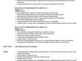 Sample Resume for Administrative assistant In Real Estate Sample Resume Administrative assistant Real Estate Fice