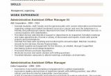 Sample Resume for Administrative assistant Office Manager Administrative assistant Fice Manager Resume Samples