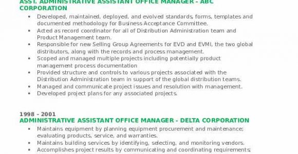 Sample Resume for Administrative assistant Office Manager Administrative assistant Fice Manager Resume Samples