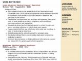 Sample Resume for Advanced Medical Support assistant Advanced Medical Support assistant Resume Samples