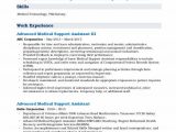 Sample Resume for Advanced Medical Support assistant Advanced Medical Support assistant Resume Samples