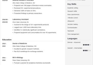 Sample Resume for after Medical School Medical Student Resumeâsample and 25lancarrezekiq Writing Tips