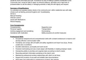 Sample Resume for Aged Care Worker with No Experience Australia Aged Care Resume Anglicare