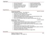 Sample Resume for Aged Care Worker with No Experience Best Personal Care assistant Resume Example From