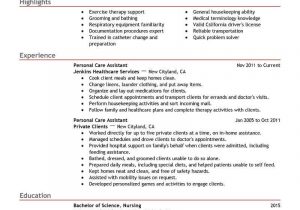 Sample Resume for Aged Care Worker with No Experience Best Personal Care assistant Resume Example From