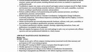 Sample Resume for Aircraft Maintenance Technician Ojt Lovely Aircraft Maintenance Technician Resume Talktomartyb