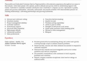 Sample Resume for Airline Customer Service Representative Airline Customer Service Agent Resume Example