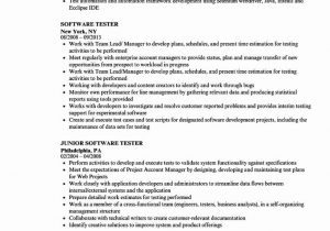 Sample Resume for An Entry Level Qa software Tester √ 20 Entry Level Qa Tester Resume In 2020