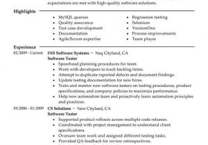 Sample Resume for An Experienced Qa software Tester software Testing Oberen Qa Tester Resume No Experience