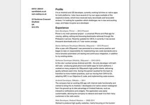 Sample Resume for android Developer Fresher android Developer Resume Template 21 for Senior