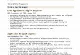 Sample Resume for Application Support Engineer Application Support Engineer Resume Samples