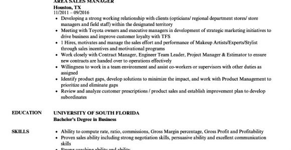 Sample Resume for area Sales Manager In Fmcg Awesome area Sales Manager Fmcg Resume Sample Addictips