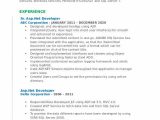Sample Resume for asp Net Developer Fresher asp Net Developer Resume Samples