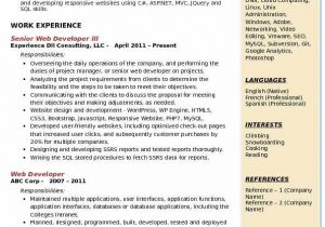 Sample Resume for asp Net Developer Fresher Senior asp Net Developer Cv March 2021