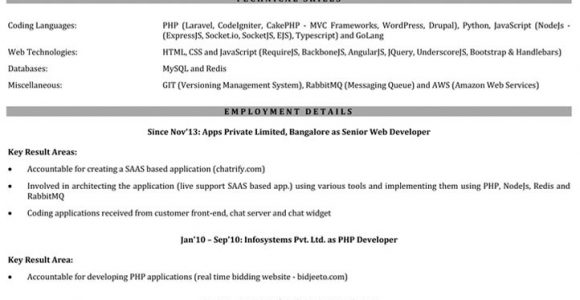 Sample Resume for asp Net Developer Fresher Web Developer Resume
