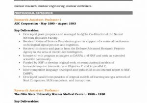 Sample Resume for assistant Professor In Computer Science Doc Research assistant Professor Resume Samples