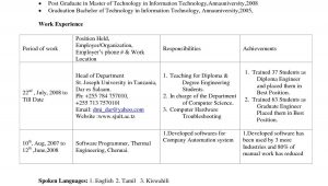 Sample Resume for assistant Professor In Electrical Engineering Resume format for Lecturer Job In Engineering College