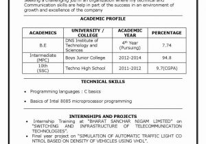 Sample Resume for assistant Professor In Engineering College for Freshers Sample Resume for Freshers Elegant Sample Resume for B