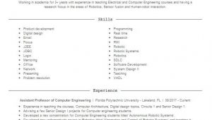 Sample Resume for assistant Professor In Mechanical Engineering assistant Professor In Mechanical Engineering Resume