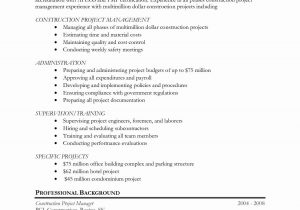 Sample Resume for assistant Project Manager Construction assistant Project Manager Resume New Construction Project Manager …
