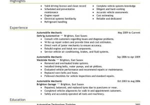 Sample Resume for Auto Mechanic Technician Best Mechanic Resume Example Livecareer Resume Objective …