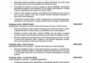 Sample Resume for B School Admission Example Of A Good Cv for An Mba Application