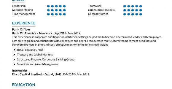 Sample Resume for Bank Customer Service Officer Bank Officer Resume Sample 2021 Writing Tips – Resumekraft
