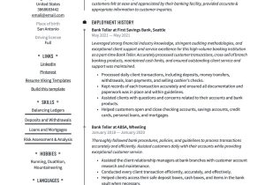 Sample Resume for Bank Teller Supervisor Bank Teller Resume & Writing Guide  20 Templates Pdf 2022