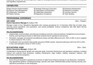 Sample Resume for Banking Operations Manager Simple Operations Manager Bank Resume Sample Resume format