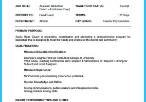 Sample Resume for Basketball Coaching Position Captivating Thing for Perfect and Acceptable Basketball Coach …
