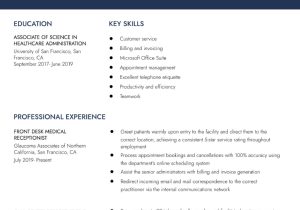 Sample Resume for Beginner Front Desk Medical Receptionist Front Desk Medical Receptionist Resume Examples In 2022 …