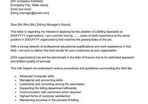 Sample Resume for Billing Administrator Specialist Billing Specialist Cover Letter Examples – Qwikresume