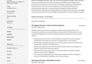 Sample Resume for Board Member Position Managing Director Resume & Writing Guide  12 Examples Pdf
