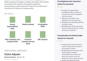 Sample Resume for Bodily Injury Adjuster Claim Adjuster Resume Example with Content Sample Craftmycv