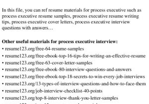 Sample Resume for Bpo Non Voice Process Experienced top 8 Process Executive Resume Samples